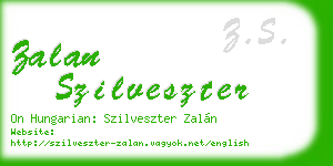 zalan szilveszter business card