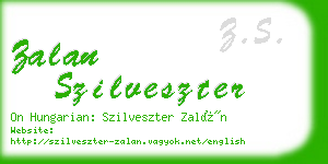 zalan szilveszter business card